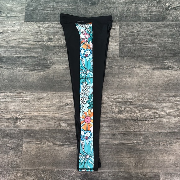 Girls Adidas Spring Flower Active Leggings, Floral, Colorful, size 14 - Picture 4 of 6